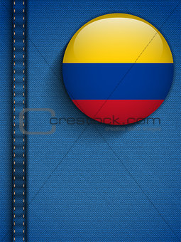 Colombia Flag Button in Jeans Pocket