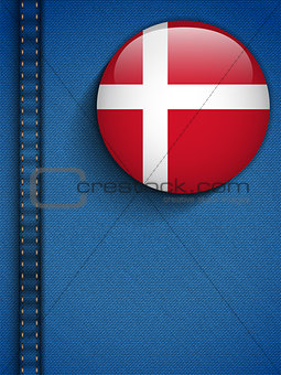 Denmark Flag Button in Jeans Pocket