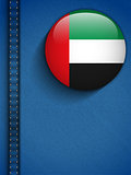 United Arab Emirates Flag Button in Jeans Pocket