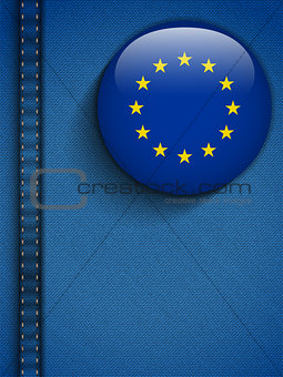Europe Flag Button in Jeans Pocket