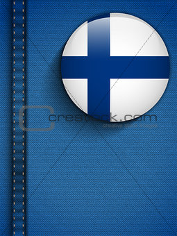 Finland Flag Button in Jeans Pocket