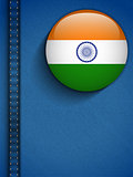 India Flag Button in Jeans Pocket