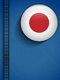Japan Flag Button in Jeans Pocket