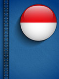 Monaco Flag Button in Jeans Pocket