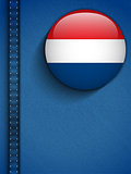 Netherlands Flag Button in Jeans Pocket