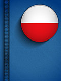 Poland Flag Button in Jeans Pocket