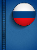 Russia Flag Button in Jeans Pocket