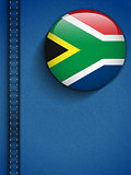 South Africa Flag Button in Jeans Pocket