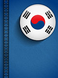 South Korea Flag Button in Jeans Pocket