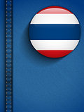 Thailand Flag Button in Jeans Pocket