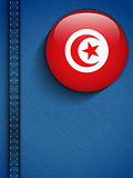 Tunisia Flag Button in Jeans Pocket