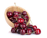 Spilled ripe cherries