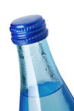 Glass bottle of soda water, closeup