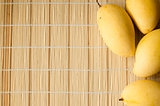 mango on bamboo