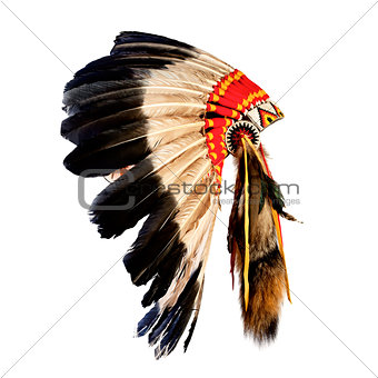 native american indian chief headdress (indian chief mascot, ind