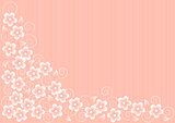 Abstract Pink Background with Flowers