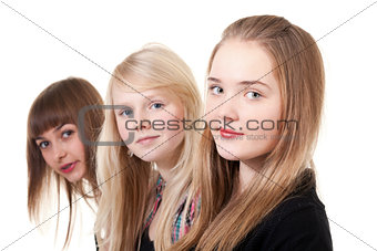 portrait of three girls