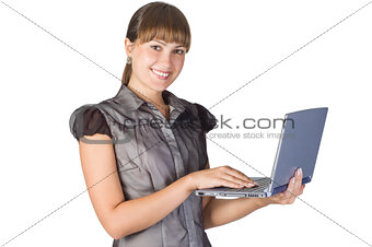 beautiful girl with laptop