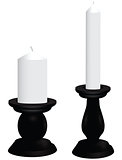 Black candlesticks