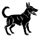 Stylised dog illustration