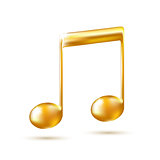 Golden Music Note Sign