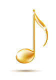 Golden Music Note Sign.