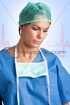 Sad Female Surgeon