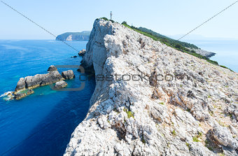 Rocky cape of Lefkas island (Greece)