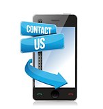 contact us sign and phone