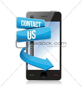 contact us sign and phone