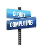 cloud computing road sign