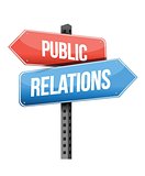 Marketing concept: Public Relations road