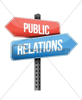 Marketing concept: Public Relations road
