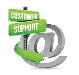 customer support at sign illustration