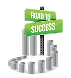 road to success sign graph sign illustration