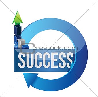 success business blue cycle illustration design