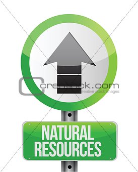 depicting a sign with a natural resources