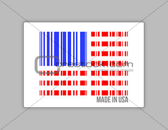 Barcode USA. Made in usa illustration