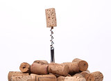 vintage wine corks and corkscrew