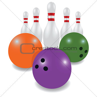 Bowling Pins and bowling balls