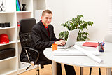 Young business man in office