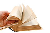 Hand leafing book