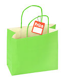 shopping bag and price tag
