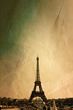 retro style Eiffel Tower