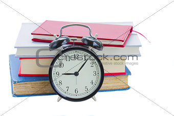 alarm clock with books