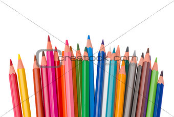set of  multicolored pencils