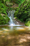 The river in the forest w waterfalls- HDR