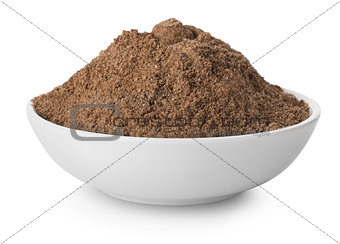 Ground pepper in plate