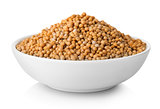 Mustard seeds in plate