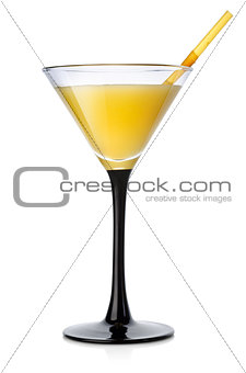 Orange cocktail in a high glass
